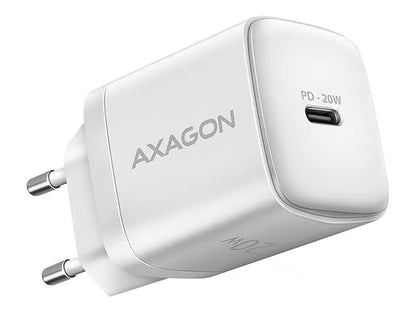 AXAGON Wallcharger 1x port USB-C, PD3.0 / PPS /QC4+/AFC/FCP/Apple, 20W | ACU-PD20W