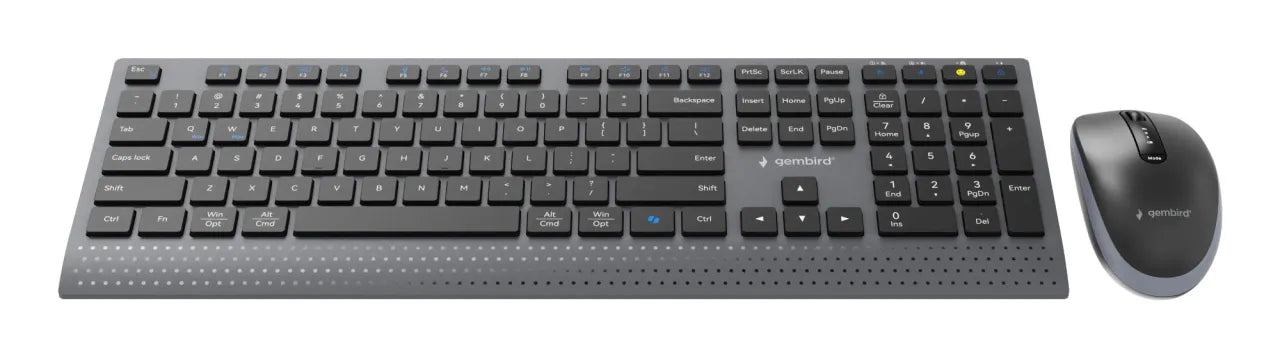 KEYBOARD +MOUSE WRL ENG/BK KBS-WPS-02 GEMBIRD
