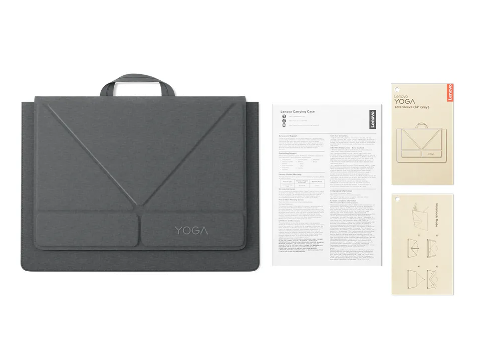 Lenovo | Yoga Tote Sleeve | Fits up to size 16 " | Sleeve | Grey