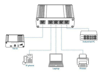 Switch|TELTONIKA|TSW110|Desktop/pedestal|DIN Rail|TSW110