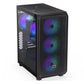 Case|ENDORFY|Arx 500 ARGB|MidiTower|Case product features Transparent panel|Not included|ATX|MicroATX|MiniITX|Colour Black|EY2A011