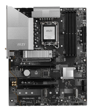 Mainboard|MSI|Intel Z890|LGA1851|ATX|Memory DDR5|Memory slots 4|1xPCI-Express 3.0 1x|2xPCI-Express 4.0 4x	|1xPCI-Express 5.0 16x|3xM.2|1xHDMI|1xDisplayPort|4xUSB 2.0|2xUSB 3.0|1xUSB-C|1xUSB-C w/Thunderbolt|3xAudio port|PROZ890-SWIFI