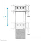 NEOMOUNTS FLOOR-TO-WALL MOUNT 65-105" - MOTORISED - WHITE