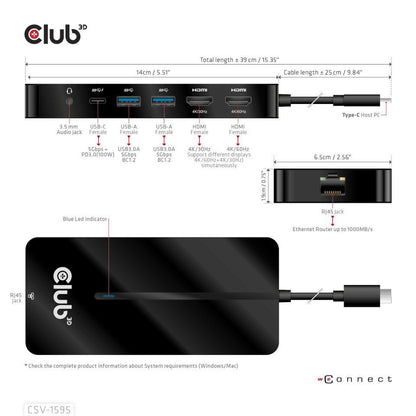 I/O HUB 7IN1 USB-C/100W CSV-1595 CLUB3D