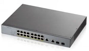 ZYXEL GS1350-18HP, 18 PORT MANAGED CCTV POE SWITCH, LONG RANGE, 250W (1 YEAR NCC PRO PACK LICENSE BUNDLED) (5Y WARRANTY)