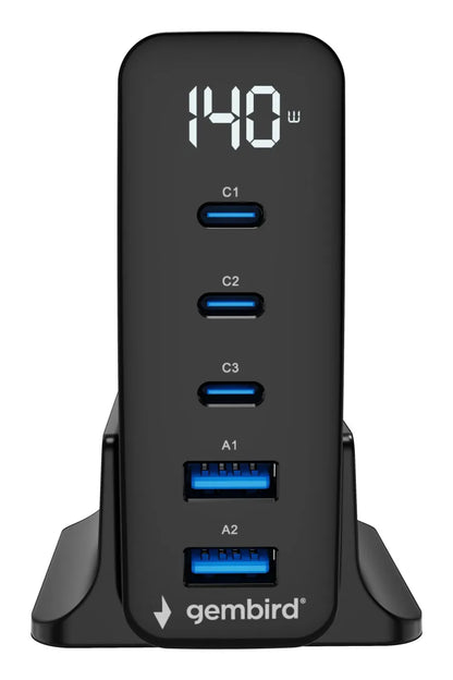 CHARGER USB UNIVERSAL 4P 140W/TA-UC-2A3C-PD140-01-BK GEMBIRD