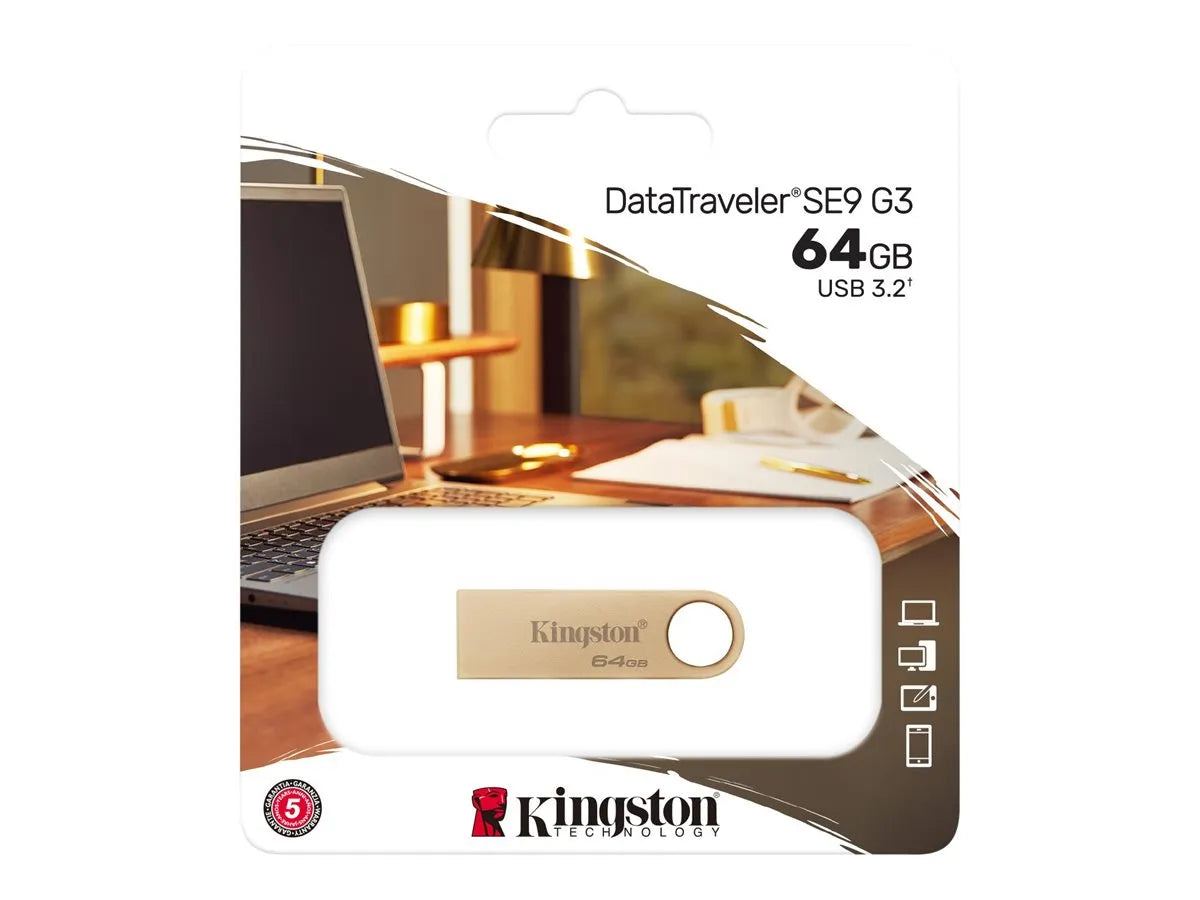Kingston DataTraveler SE9 G3 | 64 GB | USB 3.2 | Gold