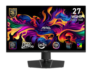 Monitor|MSI|MAG 273QP QD-OLED X24|26.5"|Gaming|Matte|Panel QD-OLED|2560x1440|16:9|240Hz|0.03 ms|Colour Black|MAG273QPQD-OLEDX24