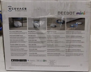 SALE OUT. Ecovacs DEEBOT mini Vacuum cleaner, Robot, Wet&Dry, ZeroTangle Technology, Agile Navigation, White/Blue + Auto-empty station | Ecovacs Robotic Vacuum Cleaner | DEEBOT mini BLUE | Wet&Dry | Li-ion | 3200 mAh | Dust capacity 1.8 L | 8000 Pa |...