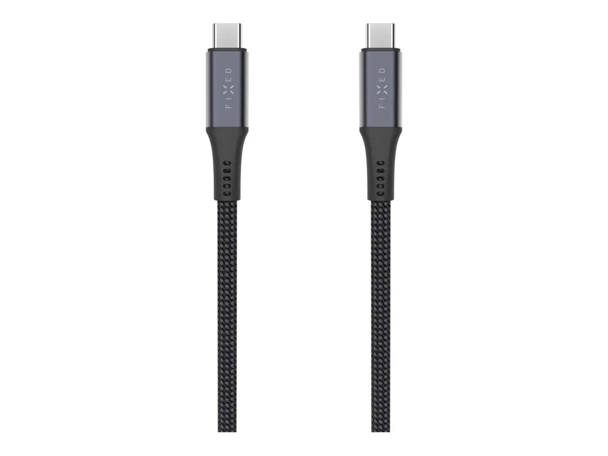 Fixed Braided Cable USB-C/USB-C, 2m, USB4 gen2 20Gbps, 4K 60Hz, 240W | FIXDBP-CC2-GR