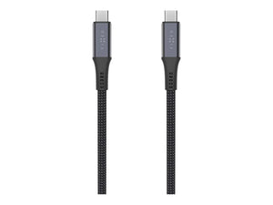 Fixed Braided Cable USB-C/USB-C, 2m, USB4 gen2 20Gbps, 4K 60Hz, 240W | FIXDBP-CC2-GR