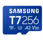 Samsung MicroSD card | T7 | 256 GB | microSDXC | Flash memory class U3, V30, A2