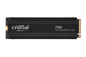 SSD|CRUCIAL|T700|4TB|M.2|PCIe Gen5|NVMe|TLC|Write speed 11800 MBytes/sec|Read speed 12400 MBytes/sec|TBW 2400 TB|CT4000T700SSD5