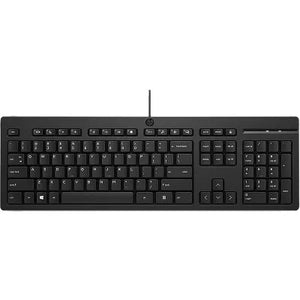 HP 125 G2 USB Wired Keyboard, Sanitizable, Copilot Key - Black - US ENG
