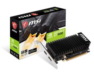 Graphics Card|MSI|NVIDIA GeForce GT 1030|2 GB|64 bit|PCIE 3.0 16x|GDDR4|Memory 2010 MHz|GPU 1431 MHz|Single Slot Fansink|1xHDMI|1xDisplayPort|GT10302GHD4LPOC