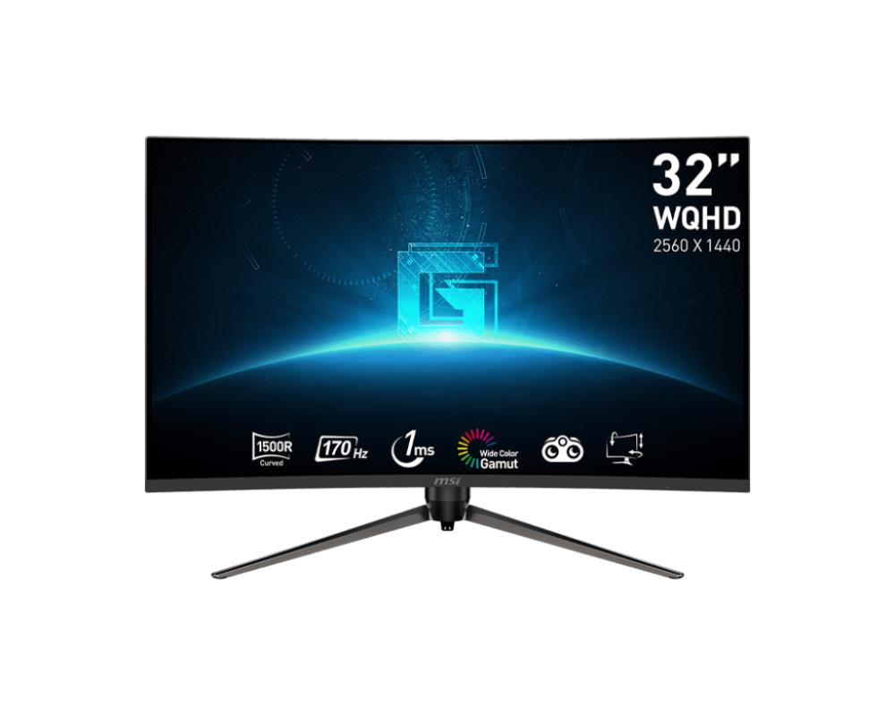 LCD Monitor|MSI|G32CQ5P|32"|Gaming/Curved|Panel VA|2560x1440|16:9|170 ??|Matte|1 ms|Swivel|Height adjustable|Tilt|Colour Black|G32CQ5P