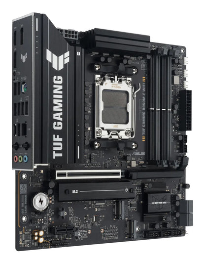 Mainboard|ASUS|AMD B850|SAM5|Micro-ATX|Memory DDR5|Memory slots 4|1xPCI-Express 4.0 1x|1xPCI-Express 4.0 16x|1xPCI-Express 5.0 16x|3xM.2|1xHDMI|2xDisplayPort|4xUSB 2.0|2xUSB 3.2|2xUSB-C|1xPS/2|1xRJ45|3xAudio port|TUFGAMINGB850M-EWIFI