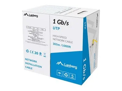 LANBERG Cable UTP 1Gb/s 305m CCA Yellow