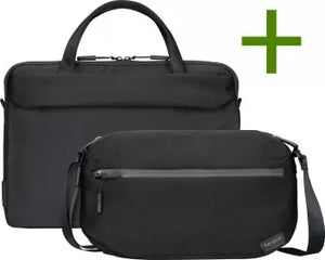 TARGUS WORK 14" 3-IN-1 TECH BRIEF, BLACK