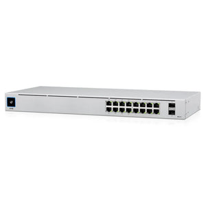 Switch|UBIQUITI|USW-16-POE|Type L2|Desktop/pedestal|Rack|16x10Base-T / 100Base-TX / 1000Base-T|2xSFP|PoE ports 16|PoE+ ports 8|18 Watts|USW-16-POE