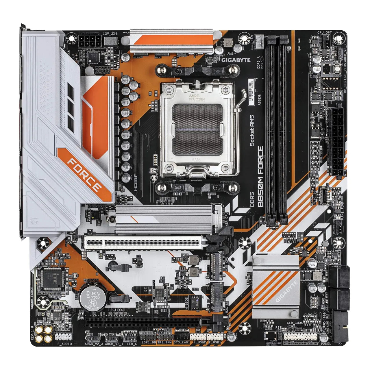 Mainboard|GIGABYTE|AMD B850|Socket AM5|micro ATX|RAM DDR5-SDRAM|2xSlots|3xNumber of M.2 (M) slots|B850M FORCE (Rev. 1.2)|B850MFORCE1.2