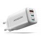 MOBILE CHARGER WALL USB 65W/GAN 3PORT ACU-DPQ65W AXAGON
