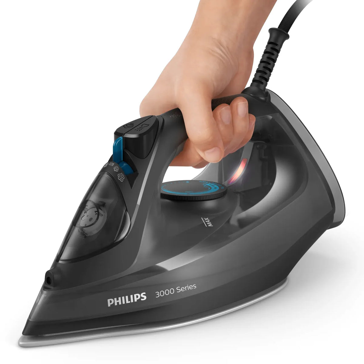 Philips Steam iron | DST3041/80 3000 series | Steam Iron | 2600 W | Continuous steam 40 g/min | Water tank capacity 300 ml | Black | Steam boost performance 200 g/min
