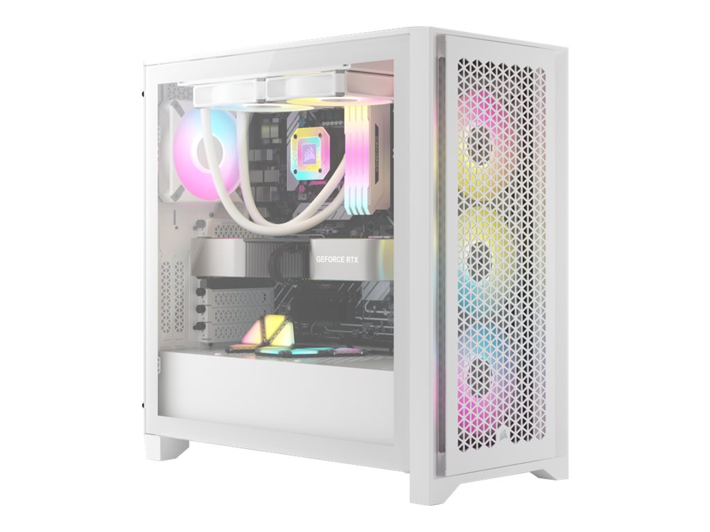 CORSAIR iCUE 4000D RGB Mid-Tower White