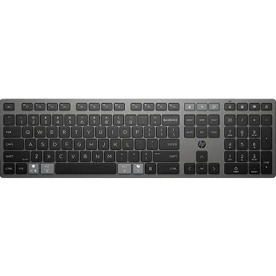 HP 725 Wireless Keyboard - Multi-Device, Dual-Mode, Programmable, Rechargeable - Nightfall Black, spill resistant - ENG
