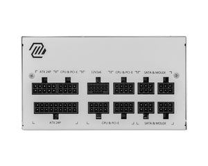 Power Supply|MSI|850 Watts|Efficiency 80 PLUS GOLD|PFC Active|MAGA850GLPCIE5WHITE