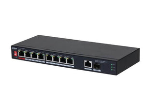 Switch|DAHUA|PFS3110-8ET1GT1GF-96|Desktop/pedestal|8x10Base-T / 100Base-TX|1x10Base-T / 100Base-TX / 1000Base-T|2x1000Base-T|PoE ports 8|96 Watts|DH-PFS3110-8ET1GT1GF-96