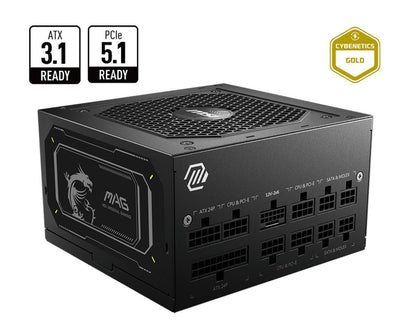 Power Supply|MSI|MAG A750GL PCIE5 II|750 Watts|Efficiency 80 PLUS GOLD|PFC Active|MAGA750GLPCIE5II