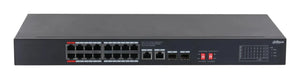 Switch|DAHUA|S3220-16GT-190|Switch type Unmanaged|Rack mounting Yes|Form factor Desktop|16xRJ-45 ports|RJ-45 Ports Type Gigabit Ethernet (10/100/1000)|2xFiber uplink ports quantity|Power over Ethernet (PoE) Yes|16xPower over Ethernet (PoE) ports quan...