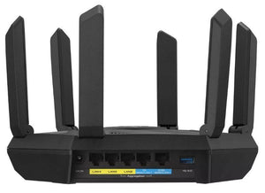 Wireless Router|ASUS|Wireless Router|7800 Mbps|Mesh|Wi-Fi 5|Wi-Fi 6|Wi-Fi 6e|IEEE 802.11a|IEEE 802.11b|IEEE 802.11n|USB 3.2|1 WAN|3x10/100/1000M|1x2.5GbE|Number of antennas 6|RT-AXE7800