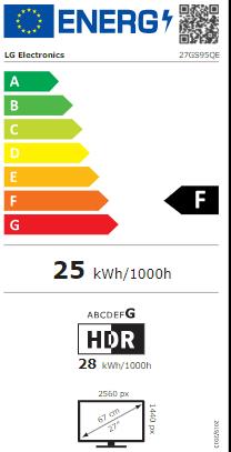Monitor|LG|27GS95QE-B|26.5"|Gaming|Panel OLED|2560x1440|16:9|240Hz|0.03 ms|Swivel|Pivot|Height adjustable|Tilt|27GS95QE-B