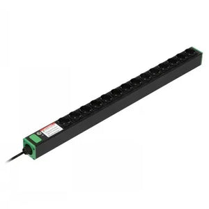 APC EASY RACK PDU, BASIC, VERTICAL, 1 PHASE, 3.7KW, 230V, 16A, 14 X SCHUKO OUTLETS, SCHUKO 16A