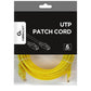 PATCH CABLE CAT6 UTP 5M/YELLOW PP6U-5M/Y GEMBIRD