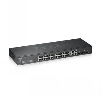 ZYXEL GS1920-24V2, 28 PORT SMART MANAGED SWITCH 24X GIGABIT COPPER AND 4X GIGABIT DUAL PERS., HYBRID MODE, STANDALONE OR NEBULAFLEX CLOUD (5Y WARRANTY)