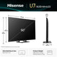 TV Set|HISENSE|50 "|4K Ultra HD|3840 x 2160 pixels|Flat|16:9|ULED|50U7Q