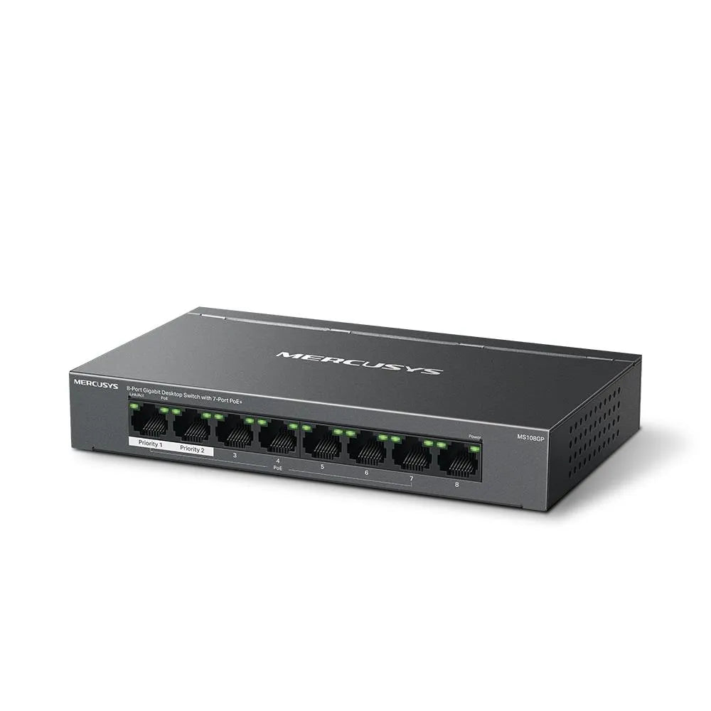 Switch|MERCUSYS|MS108GP|PoE+ ports 7|MS108GP