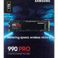 SSD|SAMSUNG|990 PRO|1TB|M.2|PCIE|NVMe|MLC|Write speed 6900 MBytes/sec|Read speed 7450 MBytes/sec|2.3mm|TBW 600 TB|MTBF 1500000 hours|MZ-V9P1T0BW