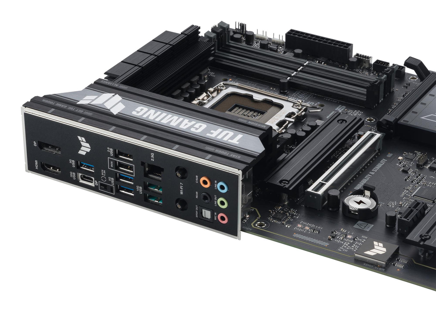 Mainboard|ASUS|Intel B860 Express|LGA1851|ATX|Memory DDR5|Memory slots 4|1xPCI-Express 4.0 1x|1xPCI-Express 4.0 16x|1xPCI-Express 5.0 16x|3xM.2|1xHDMI|1xDisplayPort|2xUSB 2.0|3xUSB 3.0|2xUSB 3.2|1xUSB-C|1xOptical S/PDIF|1xRJ45|5xAudio port|TUFGAMINGB...
