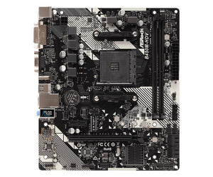 Mainboard|ASROCK|AMD B450|SAM4|Micro-ATX|Memory DDR4|Memory slots 2|1xPCI-Express 2.0 1x|1xPCI-Express 3.0 16x|1xM.2|1x15pin D-sub|1xDVI-D|1xHDMI|2xUSB 2.0|4xUSB 3.1|1xPS/2|1xRJ45|3xAudio port|B450M-HDVR4.0