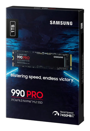 SSD|SAMSUNG|990 PRO|1TB|M.2|PCIE|NVMe|MLC|Write speed 6900 MBytes/sec|Read speed 7450 MBytes/sec|2.3mm|TBW 600 TB|MTBF 1500000 hours|MZ-V9P1T0BW