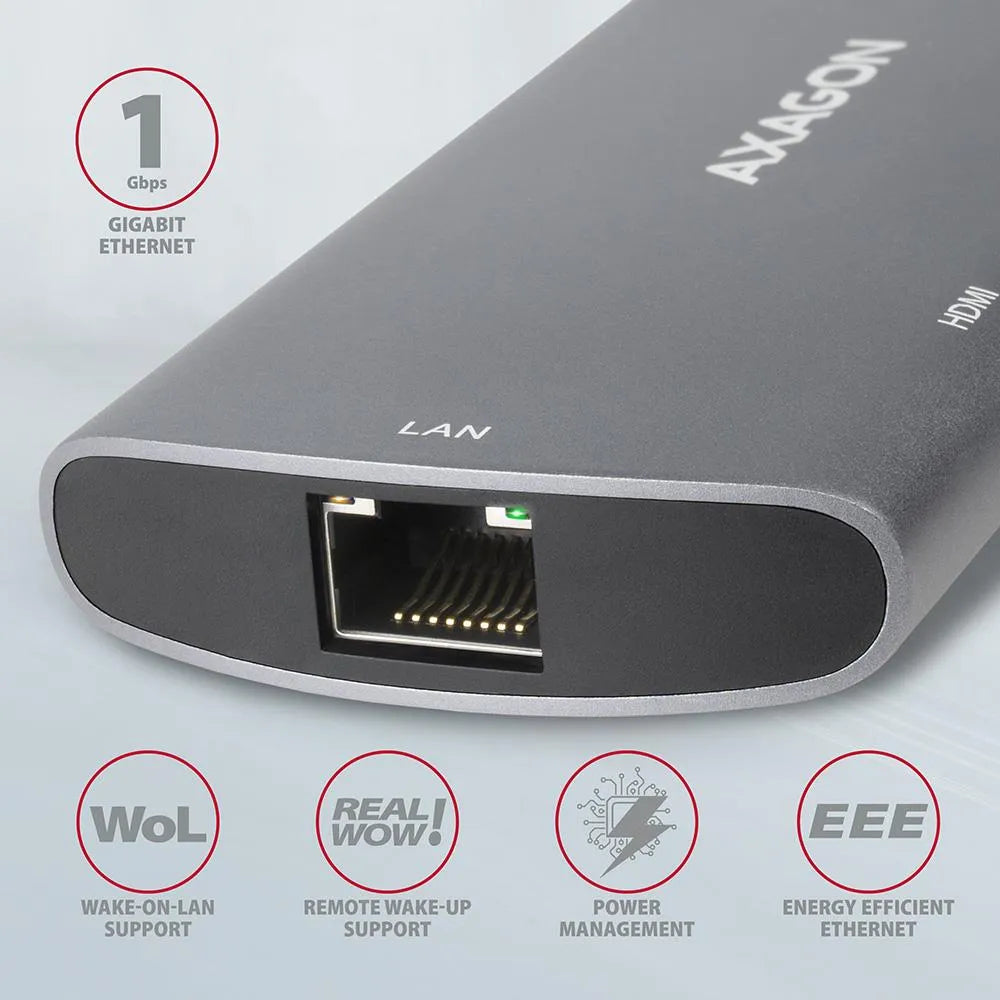 I/O HUB USB-C 6IN1 SATA M.2/0.18M HMC-6M2 AXAGON