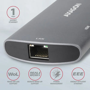 I/O HUB USB-C 6IN1 SATA M.2/0.18M HMC-6M2 AXAGON