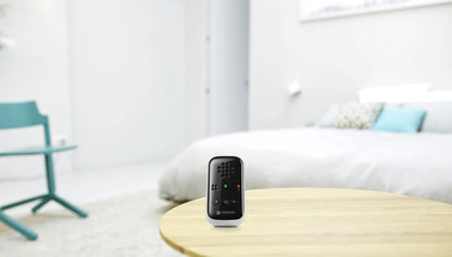 Motorola | Audio Baby Monitor | PIP10 | DECT Wireless Technology; High sensitivity microphone and crystal clear sound; Low Battery Alert; Mute/sound detection alert; Portable parent unit | White