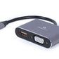 I/O ADAPTER USB-C TO HDMI/VGA/A-USB3C-HDMIVGA-01 GEMBIRD