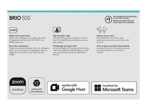 LOGI BRIO 500 Webcam colour 1920 x 1080
