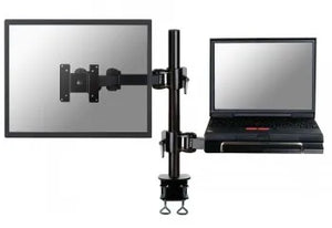 NEWSTAR FLAT SCREEN & NOTEBOOK DESK MOUNT (CLAMP)  10-27" BLACK